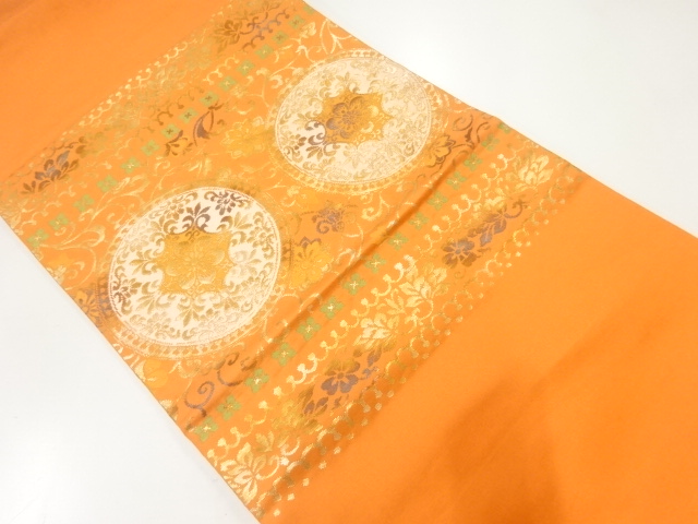 JAPANESE NAGOYA OBI / WOVEN FLOWER CREST